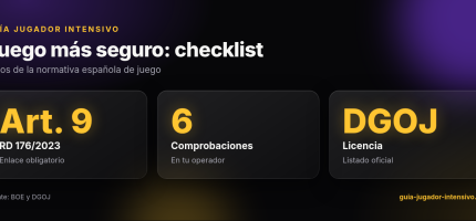Checklist para revisar la sección Juego más seguro